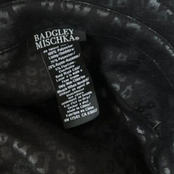 Badgley Mischka Black Faux Fur Bucket Hat – Soft Plush Hat NWT main image 9